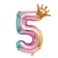 thumbnail image 4 of Birdeem Crown Number Foil Balloons Number Ballon Happy Birthday Party Decoration 32 Inch, 4 of 10