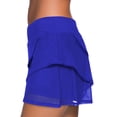 thumbnail image 3 of UKAP Women's Swim Skirts Waistband Mesh Layered Ruffle Swimdress Bathing Suit Skirt Swimsuit Tankini Beach Bottom Board, 3 of 4