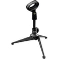 thumbnail image 1 of Soporte de Micrófono de Escritorio Pyle, Trípode Metálico Resistente, Altura Ajustable de 12 a 22 cm, Soporta hasta 2.3 kg, Ideal para Podcasts y Oficina, 1 of 6