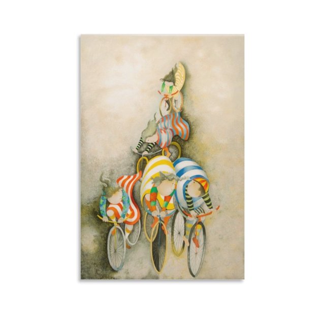 Graciela Rodo Boulanger Impresión Promenade En Bicyclette Póster de arte de pared Regalos Impresiones de dormitorio Decoración del hogar Cuadro colgante Pintura en lienzo Pósteres 16x24 pulgadas