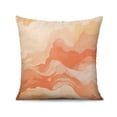 thumbnail image 2 of Watercolor Marble Orange Throw Pillow Covers 18 X 18 Inch, Set Of 2, Linen Study Sofa Cushion Cover Indoor Living Room Home Decor, 2 of 7
