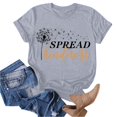 thumbnail image 1 of Offres du Jour Liquidation Iumwxz Tunique Coupe Classique Décontractée T-Shirt d'Été T-Shirts pour Femmes Blouse à Imprimé Floral Hauts à Manches Courtes Col Rond Hauts pour Femmes Tendance Dépense Faible Fête, 1 of 4