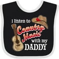 thumbnail image 3 of Inktastic I Listen to Country Music with My Daddy Guitar and Hat Boys or Girls Baby Bib, 3 of 4