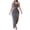 Gray, variant on Sequin Sleeveless Slit Dress for Women Off Shoulder Pencil Sheath Beaded Cocktail Party Evening Elegant Ankle Length Gown, Blue S