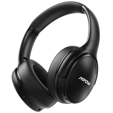 Mpow Active Noise Cancelling Headphones with CVC8.0 Mic, 35H Playtime Hi-Fi Stereo Bluetooth Headphones Foldable Wireless Headphones Over Ear, Memory Foam Ear Cups for PC/Cell Phones/TV (Black)