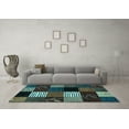 thumbnail image 3 of Ahgly Company Indoor Rectangle Abstract Light Blue Modern Area Rugs, 5' x 8', 3 of 4
