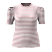 Free Assembly Women's and Women's Plus Crewneck Tee with Puff Sleeves, XS-4X
