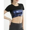 thumbnail image 2 of T-shirt de Sport à Manches Courtes et Col Rond pour Femmes, Style Décontracté, Col Rond, pour Sauna, Gym, Course, Vêtements de Sport et d'Extérieur pour l'Été, 2 of 5