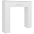 thumbnail image 2 of HOMCOM 44.75 Inch Fir Wood Fireplace Mantel Stove Surround, Freestanding Electric Fireplace Mantel, White, 2 of 9