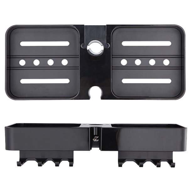 Soporte para bandeja champú estante almacenamiento ducha con 8 ganchos barra 18-26mm