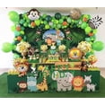 thumbnail image 3 of Decoraciones de fiesta de cumpleaños de Gungle para niño, cumpleaños de bebé, globos de cumpleaños de animales con globos de látex de la selva para cumpleaños de niño JAMW Sencillez, 3 of 5
