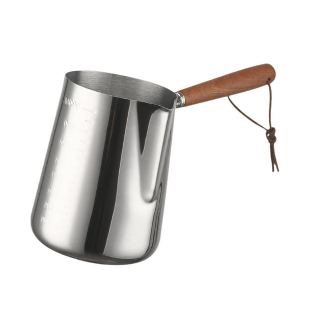relayinert Turkish Coffee Pot Multifunctional Stainless Steel Household Kitchen for Bar 350ML Silver 1000ML
