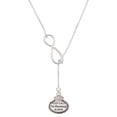 thumbnail image 1 of Delight Jewelry Silvertone Keep Calm The Pharmacist is Here Silver tone Elegant Infinity Lariat Necklace, 1 of 4