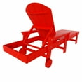 thumbnail image 2 of Laguna Adirondack Poly Reclining Chaise Lounge With Arms & Wheels, Red, 2 of 11