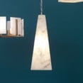 thumbnail image 4 of Jamie Young Co Borealis Tall Hexagon Alabaster Stone Pendant in White, 4 of 4
