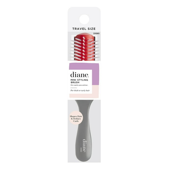 Diane Mini Travel Hairbrush for Shaping and Defining Curly Hair, Heat-Resistant and Anti-Static