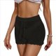 thumbnail image 2 of Traje de Baño Bikini de Punto con Cintura Alta y Aberturas para Mujer Negro M, 2 of 6