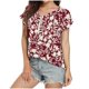 thumbnail image 1 of Camiseta informal para mujer, blusa estampada de manga corta con cremallera, blusa, Tops Fridja  ghk966, 1 of 8