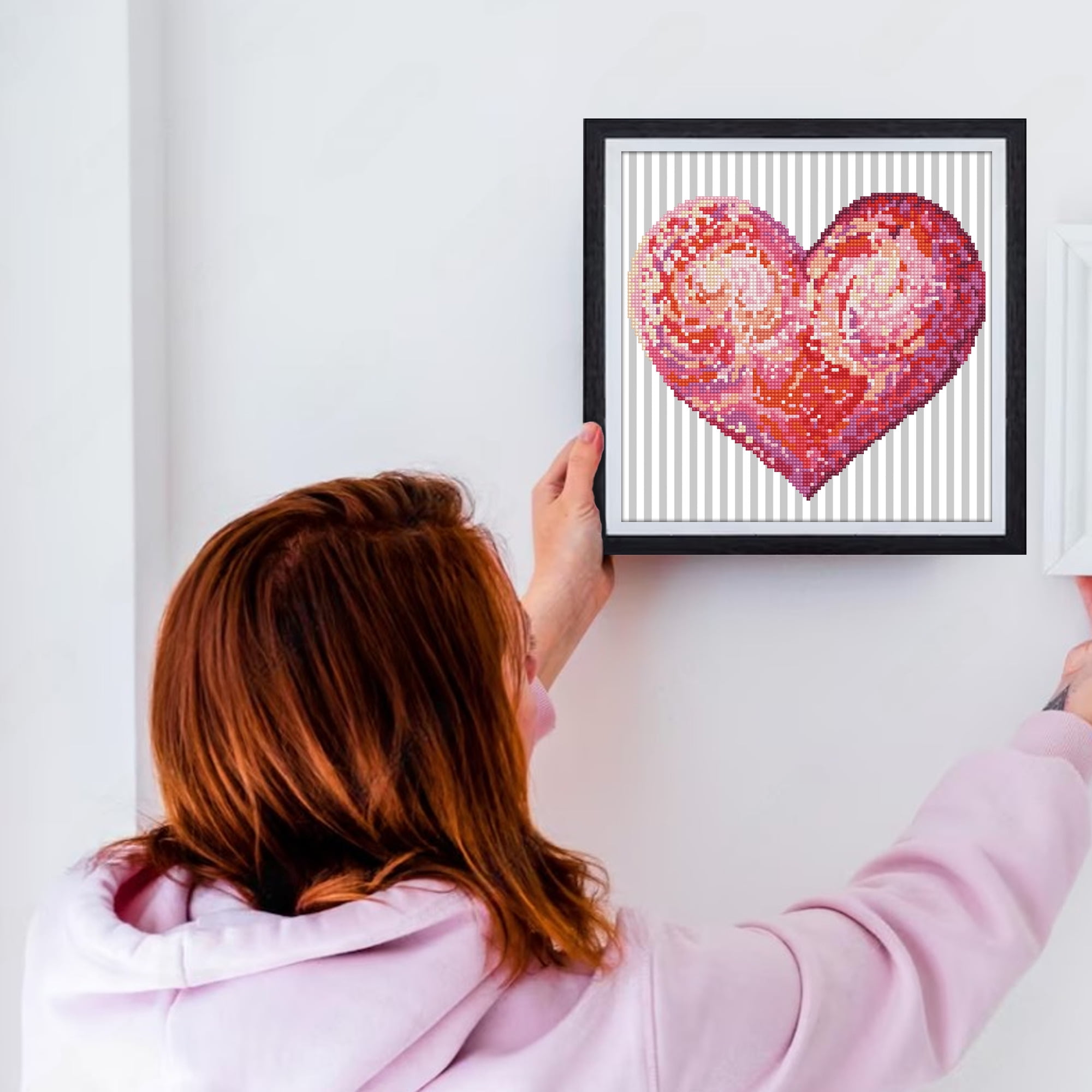 Diamond Dotz Heartfelt with Frame Heart Diamond Painting Kits for Adults - Diamond Art Kits a Relaxing Creative Craft Kit with Dotz Gems 12"x12"