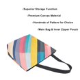 thumbnail image 3 of FORMRS Womens Canvas Tote Bag with Zipper Inner Pocket Shoulder Handbag, Color Striped, 3 of 7