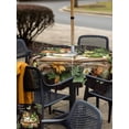 thumbnail image 6 of Square Outdoor Tablecloth with Umbrella Hole Forest Frog Outside Table Cloth Waterproof Patio Table Cover Green Botanical Mushroom Butterfly Black Zipper Tablecloths for Picnic Camping 60x60 Inch, 6 of 8