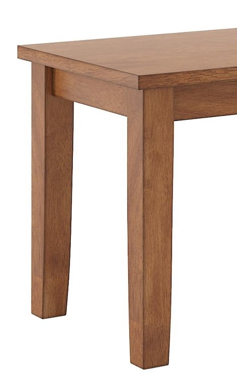 Lexington 6-Piece Dining Set with 60 Dining Table, Bench and 4 Slat Back Chairs, Oak