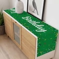 thumbnail image 4 of Grass Green Birthday Table Runner - 72 Inch Long, Kitchen Dining Table Runner Dresser Scarves, Colorful Confetti Ribbons Polka Dots Classroom Farmhouse Decor for Coffee Tables Wedding Party Banquet, 4 of 8