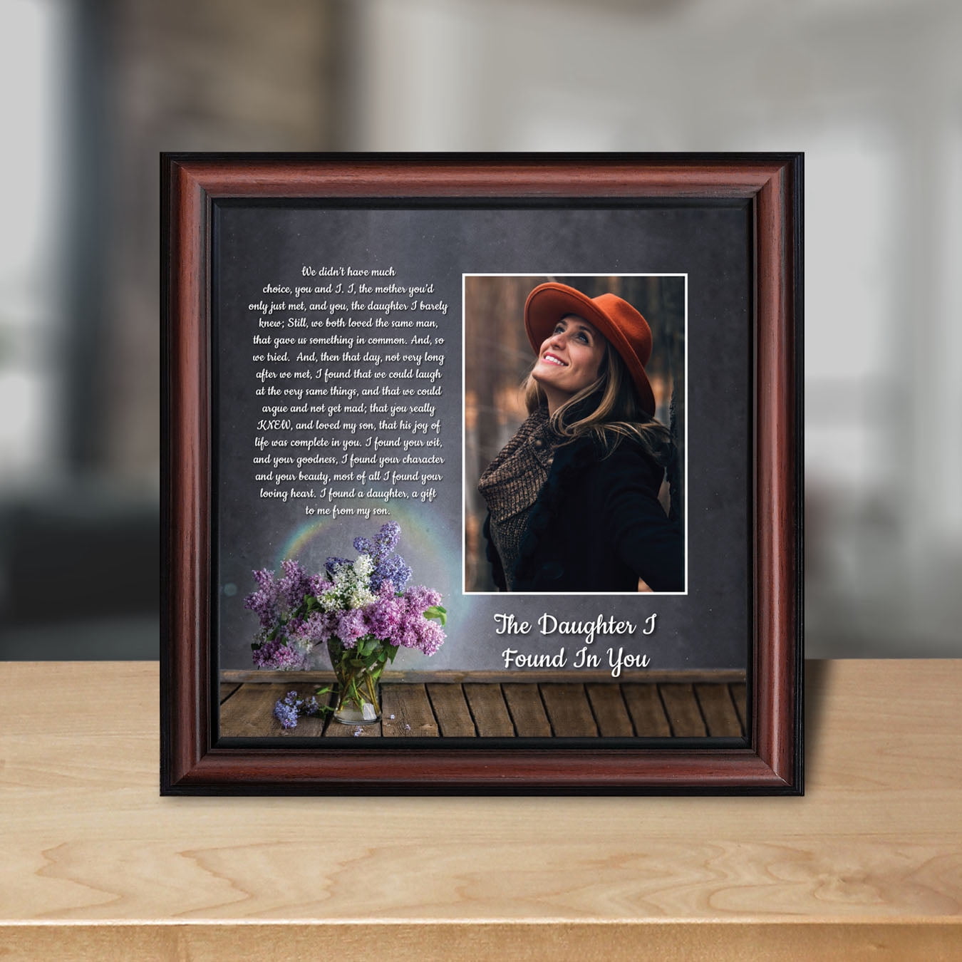 Daughter In Law Gifts from Mother In Law, Gift for Future Daughter In Law, Bonus Daughter Gifts from Mother of the Groom, Daughter In Law Birthday Card, The Daughter I Found In You Home Decor, 6425W
