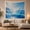 Ocean Sunbeams, variant on Rolling Ocean Waves Before Misty Mountains, Serene Coastal Style for Ocean Lovers, Seascape Wall Art, Housewarming Gift, Tapestry Wall Hanging for Bedroom and Office