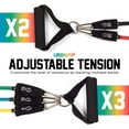 thumbnail image 5 of Resistance Bands Set (12 Piece) Includes Door Anchor, Ankle, Wrist Strap, Exercise Guide, 5 of 8