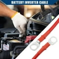 thumbnail image 3 of Cable del inversor de batería de cobre / Cable terminal de batería de 8 AWG de 3/8 pulgadas universal para automóvil, vehículo, casa rodante / Cobre puro duradero de 1 pie / 1 pieza roja, 3 of 7