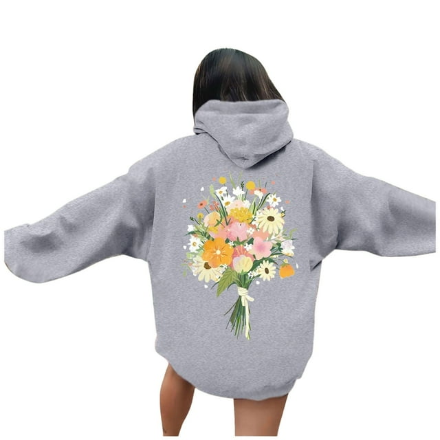 Women's Casual Hoodie With Print Soft Comfortable Pullover Sweatshirt For Daily Wear Fall Winter