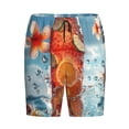 thumbnail image 6 of Daiia Refreshing Citrus Splash Mens Woven Stretch Pajama Short,Short Pajama Pants-Large, 6 of 7