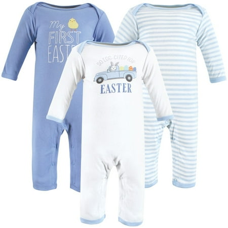 

Hudson Baby Infant Boy Cotton Coveralls Easter Truck 3-6 Months