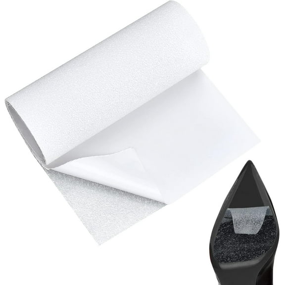2 Rolls 4 x 20 Inch Sole Sticker Anti-Slip Shoe Pads Grip Protector Clear Self-Stick Shoe Bottoms Slip Sole Cover for Women Heels Clear