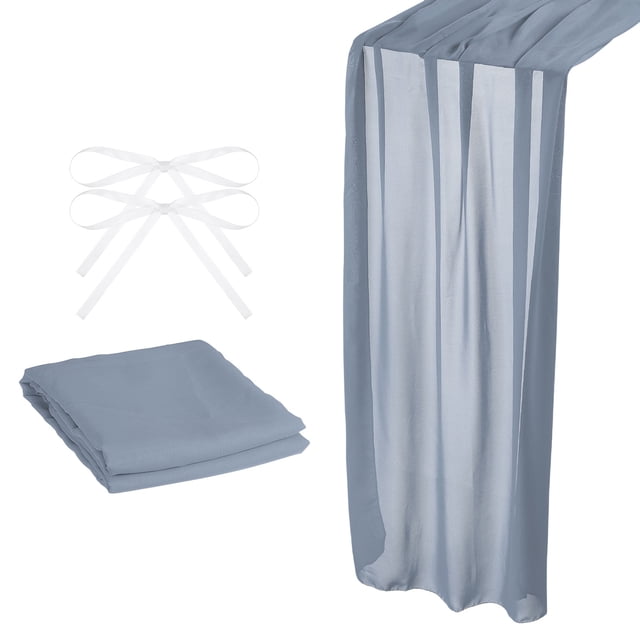 Camino de mesa de Gasa Unique Bargains 28 x 120 pulgadas Polvoroso azul