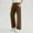 Brown, variant on BRGZLK Kids Pull On Cargo Pants Spring Fall Fashion Solid Color Elastic Waist Casual Straight Wide Leg Work Pants with Pockets Khaki 9-10 Years