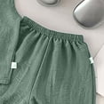 thumbnail image 6 of Toddler Baby Boy Clothes Short Sleeve Color Block Sweatshirt Top Drawstring Pants Set 2pcs Summer Outfits 6-12 Months 12-24 Months 2t 3t 4t 5t 6t 7t Children(Green,18-24 Months), 6 of 6