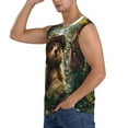 thumbnail image 3 of Balery Jungle Hat Bear Camisetas sin mangas para hombre, absorbe la humedad y protege contra el mal olor.-Small, 3 of 7