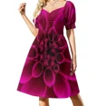 thumbnail image 3 of Vestido de fiesta rosa Alotta de manga corta para mujer, elegante vestido de noche de lujo, vestidos de cóctel para mujer, 3 of 7