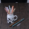 thumbnail image 5 of Clinaoy 10Pcs Colorful Silicone Straws Reusable Easy to Clean BPA-free Food Grade Dishwasher Safe Straight Straws, 5 of 8