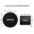 thumbnail image 2 of TEHOME Black Round Medicine Cabinet, 30 Inches Diameter, Surface Mount, 2 of 8