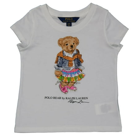 Polo Ralph Lauren Kids Polo Bear White Cotton T-shirt, Size 3/3T