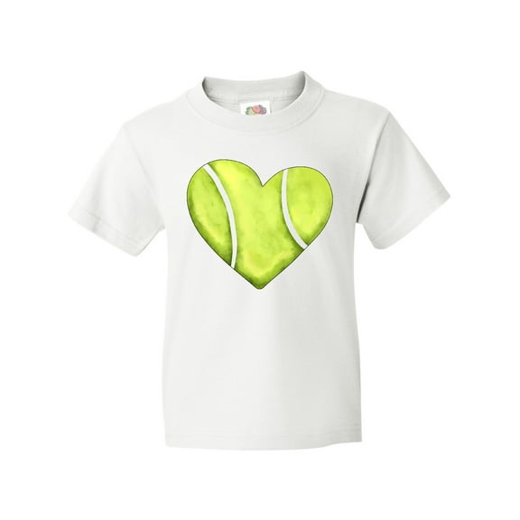 Inktastic Tennis Ball in Heart Youth T-Shirt