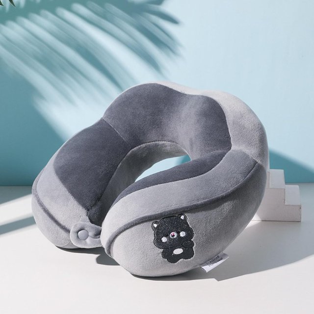 Oreiller en Forme de U en Forme de U Broderie Oreiller de Cou Oreiller de Sieste de Bureau Oreiller de Voyage Oreiller de Cou Coton pp Oreiller en Forme de U