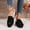 #399-Black, variant on Wowcloth Women's Fashion Casual Loafers – Comfortable Fleece-Lined Round Toe Slip-On with Low-Cut Design for Autumn Winter Everyday Footwear