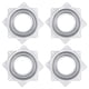 thumbnail image 1 of Hardware Lazy Susan Uxcell, 4Pack 3 Pulgadas Placa Giratoria de Rodamiento de Bola Cuadrada para Torre de DVD, Estantería (Plata), 1 of 5