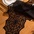 thumbnail image 4 of Halloween Decor Table Runner Spooky Black Polyester Table Runner for Hallows Eve Kitchen Home Entertaining 72x14 Inch by Xuniizn, 4 of 7