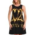 thumbnail image 1 of Fotbe Happy New Year 2025 Vestido de Verano sin Mangas para Mujer – Vestido Midi Línea A, Estilo Camiseta Floral, Vestido Playero Casual y Fluido, 1 of 7
