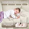 thumbnail image 6 of VEPXXP 90.2" King Size Convertible Sleeper Sofa Bed, Teddy Fabric 4-Seater Couch with Hidden Storage Chaise & Casters, Modern Multi-Functional Furniture for Home Office, White, 6 of 11